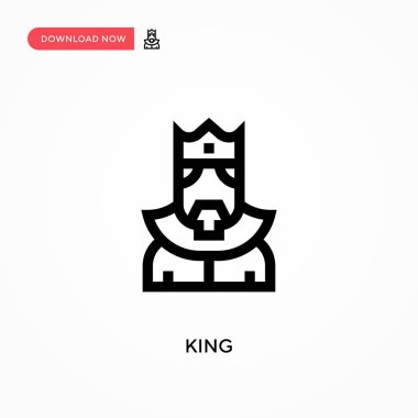 Kral Basit vektör simgesi. Web sitesi veya mobil uygulama için modern, basit düz vektör çizimi