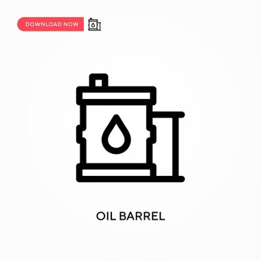 Petrol varili basit vektör simgesi. Web sitesi veya mobil uygulama için modern, basit düz vektör çizimi