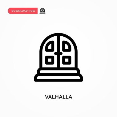 Valhalla Basit vektör simgesi. Web sitesi veya mobil uygulama için modern, basit düz vektör çizimi