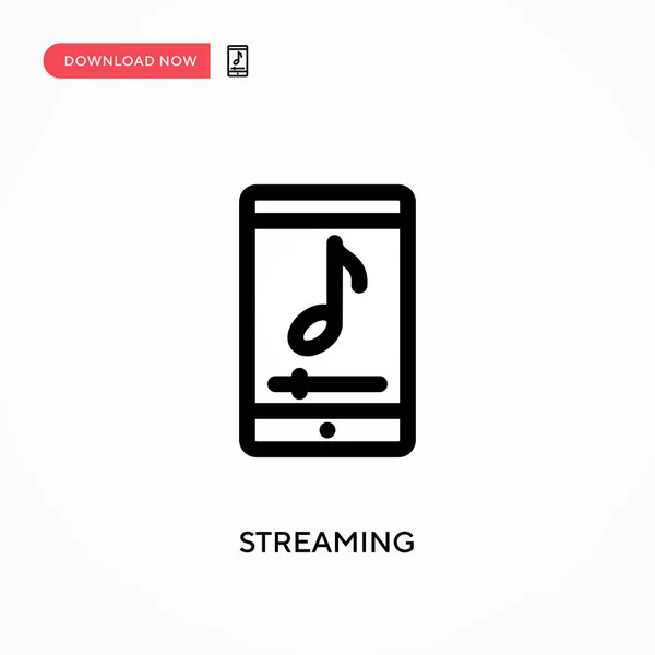 Streaming Icono Vector Simple Moderno Simple Ilustración Vector Plano Para — Vector de stock