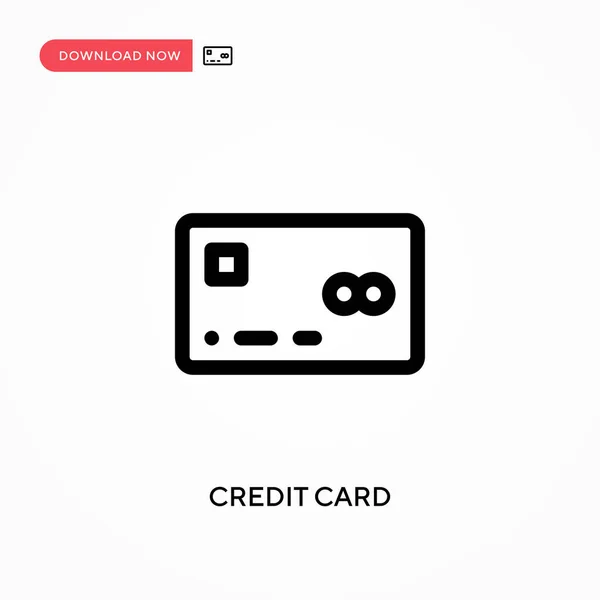 Creditcard Eenvoudig Vectoricoon Moderne Eenvoudige Platte Vectorillustratie Voor Website Mobiele — Stockvector