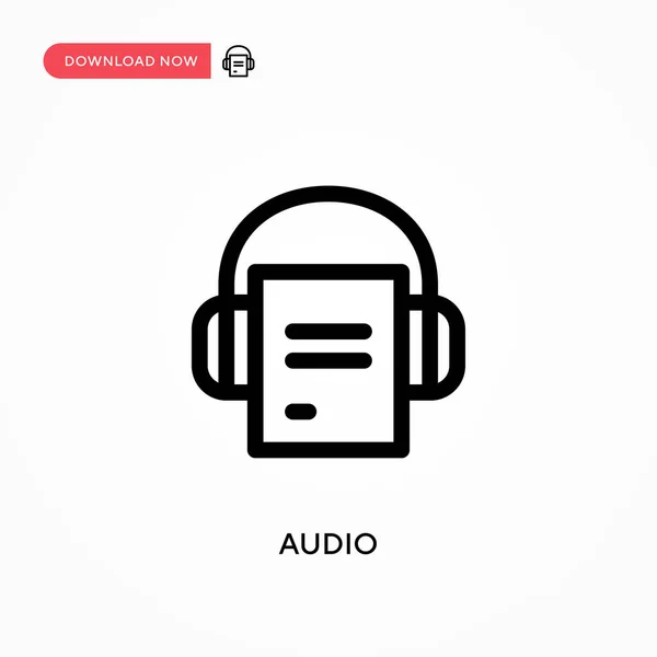 Значок Вектора Audio Simple Современная Простая Векторная Иллюстрация Веб Сайта — стоковый вектор