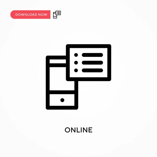 Online Einfaches Vektorsymbol Moderne Einfache Flache Vektordarstellung Für Website Oder — Stockvektor