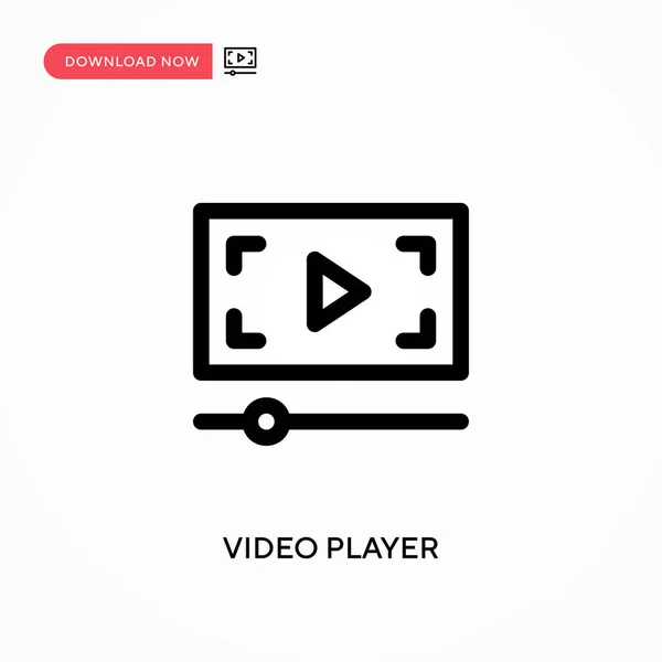 Video Oynatıcı Basit Vektör Simgesi Web Sitesi Veya Mobil Uygulama — Stok Vektör