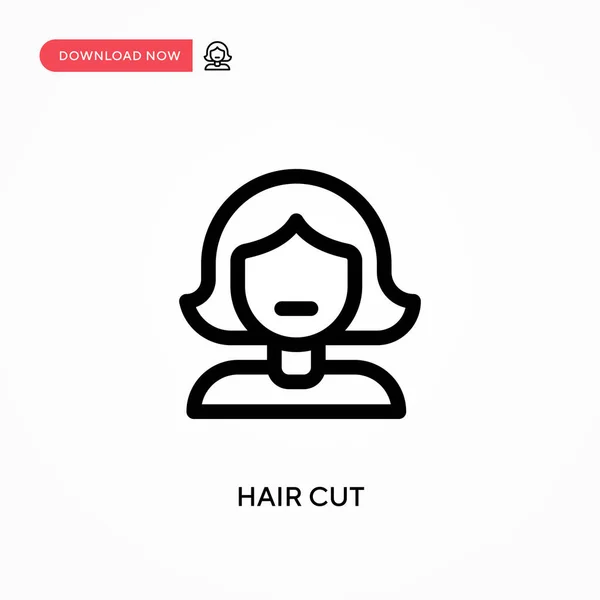 Corte Cabello Icono Vector Simple Moderno Simple Ilustración Vector Plano — Vector de stock