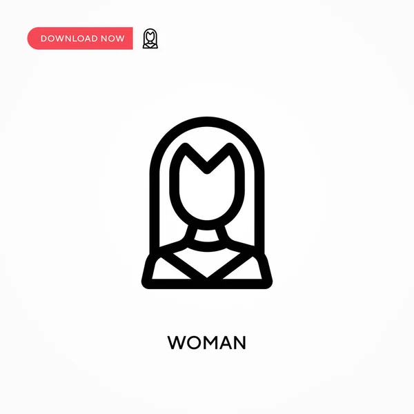 Femme Simple Icône Vectorielle Illustration Vectorielle Plate Moderne Simple Pour — Image vectorielle