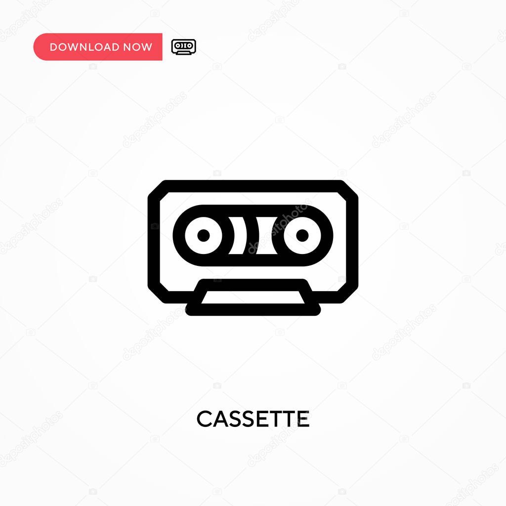 Cassette Simple vector icon. Modern, simple flat vector illustration for web site or mobile app