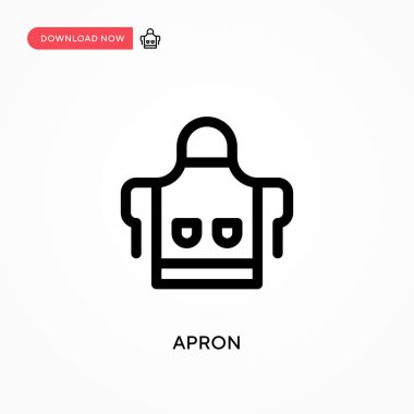 Önlük Basit vektör simgesi. Web sitesi veya mobil uygulama için modern, basit düz vektör çizimi