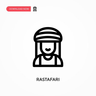 Rastafari Basit vektör simgesi. Web sitesi veya mobil uygulama için modern, basit düz vektör çizimi