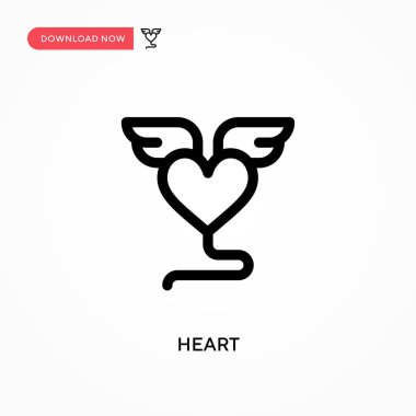 Kalp Basit vektör simgesi. Web sitesi veya mobil uygulama için modern, basit düz vektör çizimi