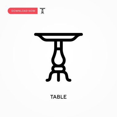 Tablo Basit vektör simgesi. Web sitesi veya mobil uygulama için modern, basit düz vektör çizimi