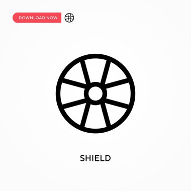 Kalkan Basit vektör simgesi. Web sitesi veya mobil uygulama için modern, basit düz vektör çizimi