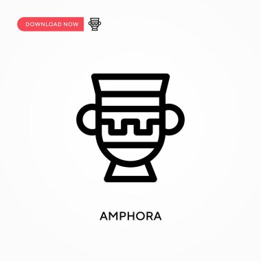Amforo Basit vektör simgesi. Web sitesi veya mobil uygulama için modern, basit düz vektör çizimi