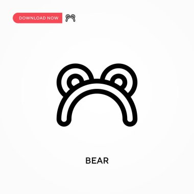 Bear Basit vektör simgesi. Web sitesi veya mobil uygulama için modern, basit düz vektör çizimi