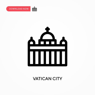 Vatikan Şehri basit vektör simgesi. Web sitesi veya mobil uygulama için modern, basit düz vektör çizimi
