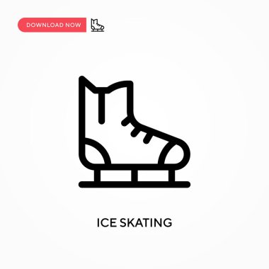 Buz pateni basit vektör ikonu. Web sitesi veya mobil uygulama için modern, basit düz vektör çizimi