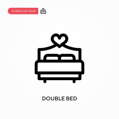 Çift kişilik basit vektör simgesi. Web sitesi veya mobil uygulama için modern, basit düz vektör çizimi