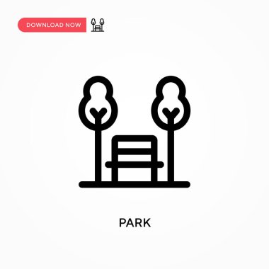Park Basit vektör simgesi. Web sitesi veya mobil uygulama için modern, basit düz vektör çizimi