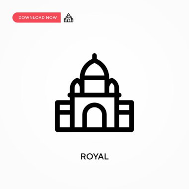 Basit Royal vektör simgesi. Web sitesi veya mobil uygulama için modern, basit düz vektör çizimi
