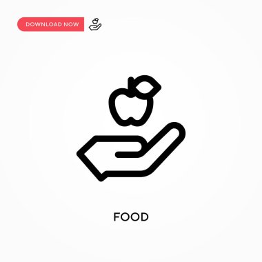 Besin basit vektör simgesi. Web sitesi veya mobil uygulama için modern, basit düz vektör çizimi