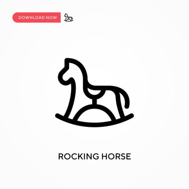 Sallanan at basit vektör simgesi. Web sitesi veya mobil uygulama için modern, basit düz vektör çizimi