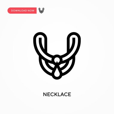 Kolye basit vektör simgesi. Web sitesi veya mobil uygulama için modern, basit düz vektör çizimi