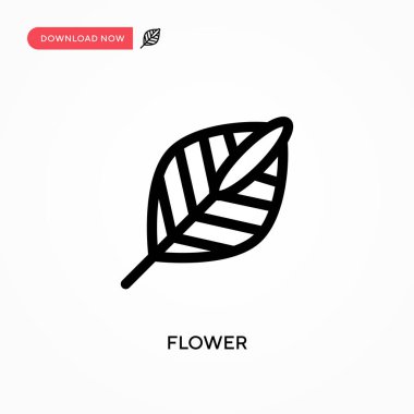 Çiçek Basit vektör simgesi. Web sitesi veya mobil uygulama için modern, basit düz vektör çizimi