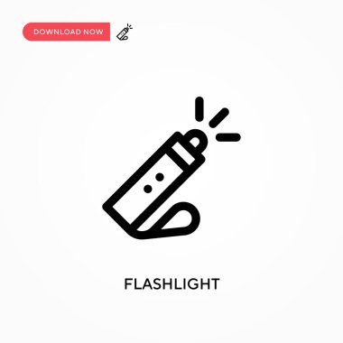 El feneri basit vektör simgesi. Web sitesi veya mobil uygulama için modern, basit düz vektör çizimi