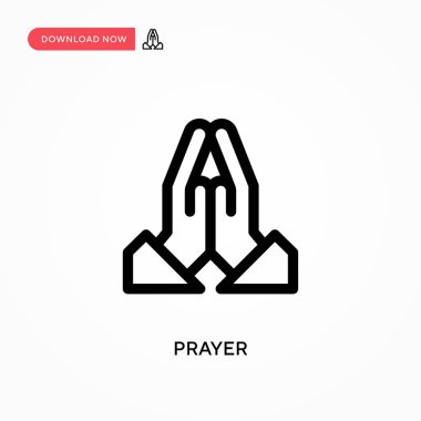 Dua basit vektör simgesi. Web sitesi veya mobil uygulama için modern, basit düz vektör çizimi