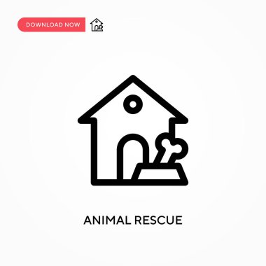 Hayvan kurtarma basit vektör simgesi. Web sitesi veya mobil uygulama için modern, basit düz vektör çizimi