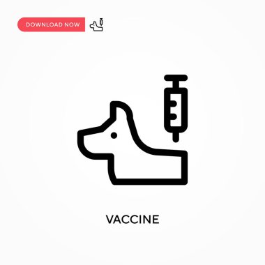 Aşı basit vektör ikonu. Web sitesi veya mobil uygulama için modern, basit düz vektör çizimi