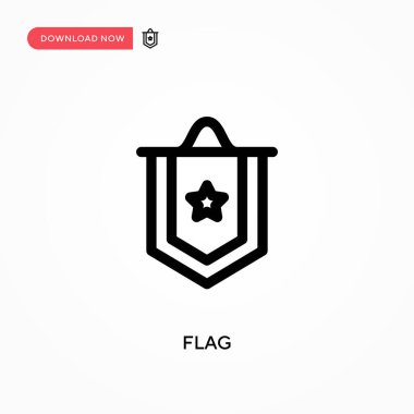 Bayrak Basit vektör simgesi. Web sitesi veya mobil uygulama için modern, basit düz vektör çizimi