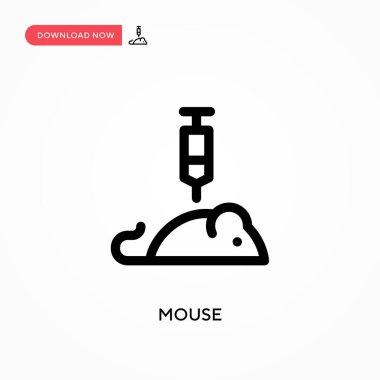 Fare Basit vektör simgesi. Web sitesi veya mobil uygulama için modern, basit düz vektör çizimi