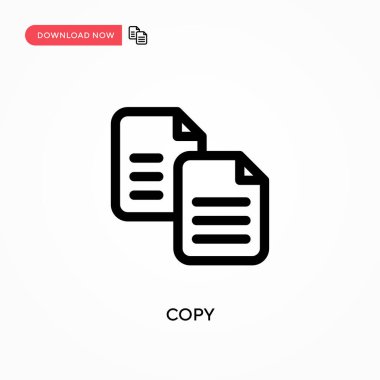 Basit vektör simgesini kopyala. Web sitesi veya mobil uygulama için modern, basit düz vektör çizimi