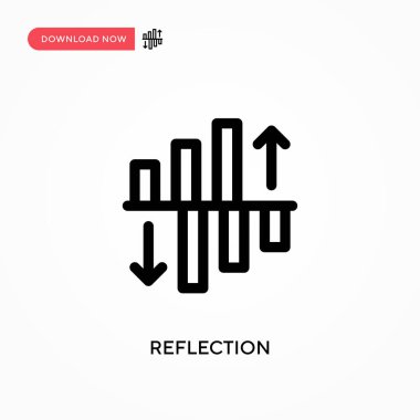 Yansıma Basit vektör simgesi. Web sitesi veya mobil uygulama için modern, basit düz vektör çizimi
