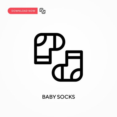 Bebek çorapları basit vektör simgesi. Web sitesi veya mobil uygulama için modern, basit düz vektör çizimi