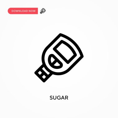 Sugar Simple vektör simgesi. Web sitesi veya mobil uygulama için modern, basit düz vektör çizimi