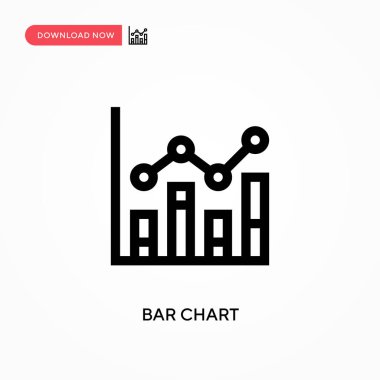 Çubuk çizelgesi basit vektör simgesi. Web sitesi veya mobil uygulama için modern, basit düz vektör çizimi