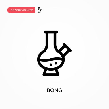 Bong Basit vektör simgesi. Web sitesi veya mobil uygulama için modern, basit düz vektör çizimi