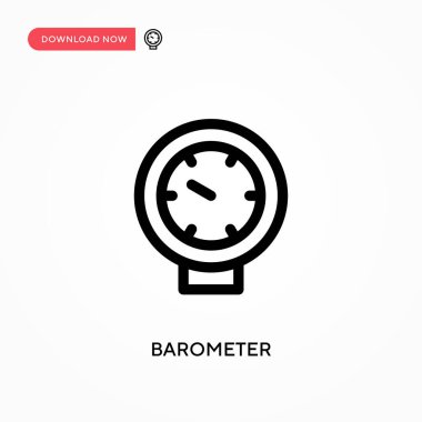 Barometre basit vektör simgesi. Web sitesi veya mobil uygulama için modern, basit düz vektör çizimi