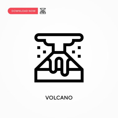 Volkan basit vektör simgesi. Web sitesi veya mobil uygulama için modern, basit düz vektör çizimi