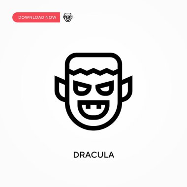 Drakula Basit vektör simgesi. Web sitesi veya mobil uygulama için modern, basit düz vektör çizimi