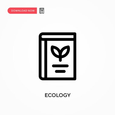 Ekoloji basit vektör simgesi. Web sitesi veya mobil uygulama için modern, basit düz vektör çizimi