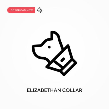 Elizabeth dönemi tasması. Basit vektör simgesi. Web sitesi veya mobil uygulama için modern, basit düz vektör çizimi