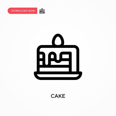 Kek basit vektör simgesi. Web sitesi veya mobil uygulama için modern, basit düz vektör çizimi