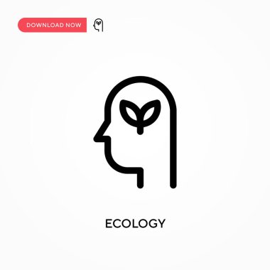 Ekoloji basit vektör simgesi. Web sitesi veya mobil uygulama için modern, basit düz vektör çizimi