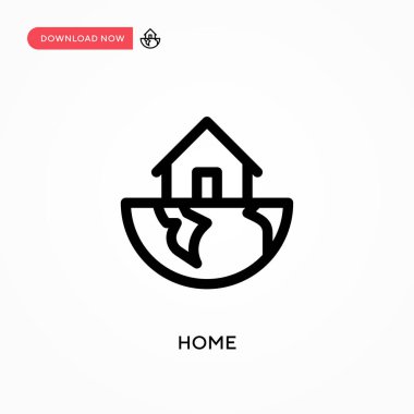 Ev Basit vektör simgesi. Web sitesi veya mobil uygulama için modern, basit düz vektör çizimi