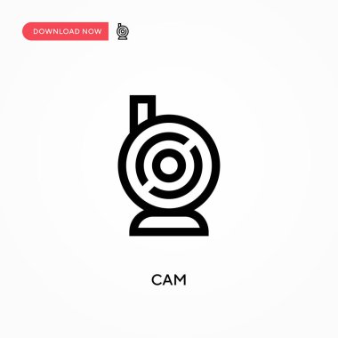 Cam Basit vektör simgesi. Web sitesi veya mobil uygulama için modern, basit düz vektör çizimi