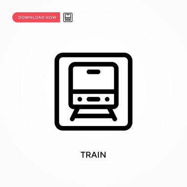 Basit Tren vektör simgesi. Web sitesi veya mobil uygulama için modern, basit düz vektör çizimi