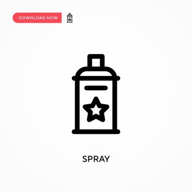 Sprey Basit vektör simgesi. Web sitesi veya mobil uygulama için modern, basit düz vektör çizimi